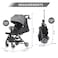 Teknum Travel Cabin Stroller with Coffee Cup Holder - Grey