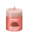 Bolsius Rustic Pillar Candle, Misty Pink &amp; Amber, 80/68mm