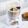 LIYING Food Grain Storage Container Large Capacity 4-Grid Rice Dispenser Rotatable Sealed Grain Food Storage Box Rice Bucket Dry Food Fruit Box for Home Kitchen (white)