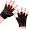 Sky Land Fitness Workout Gloves Men Women Half Finger Exercise Gloves Pair With Wrist Support For Weight Lifting, Cycling, Gym, Training, Made Of Microfiber, EM-9352, Black