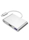Generic Type-C To HDMI 3 In 1 Adapter (HDMI+USB3.0+Type-C) Silver