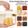 1CHASE Borosilicate Glass Storage Jar With Airtight Bamboo Lid And Metal Handle 700ml, Taper, Petal Decorative Container, To Store Tea, Coffee Beans, Candy, Spices, Biscuits - Set Of 4