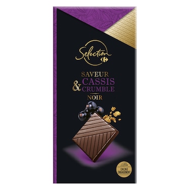 Carrefour Dark Chocolate Blackcurrant Crumble 100g