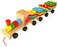 Beauenty - Wooden Toys Stacking Train Blocks, Pull Toy Promotes Baby Development. Educational Toys For Toddlers With 20 Wooden Shapes And 1 Train Toy