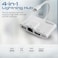 Promate Lightning Hub, 4-in-1 Premium Multimedia Adapter with 1080p HDMI Port, 10/100 Mbps RJ45 Ethernet Port, Quick Data Transfer USB Port and Lightning Charging Port for iPhone 13, MediaSync-LT