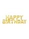 13-Piece 12inch Gold Happy Birthday Letter Foil Balloon Set