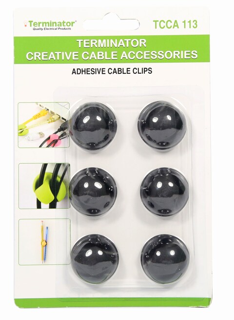 Terminator brand Creative Cable Clips Accessories 6 pcs - TCCA 113