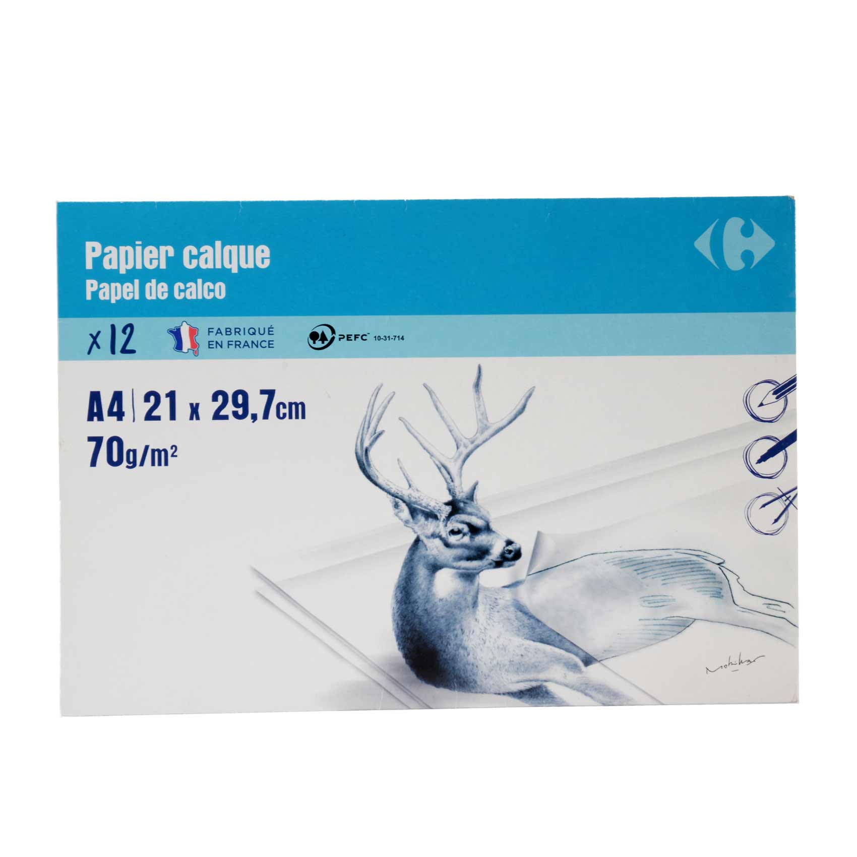 Carrefour Draw Paper A4 21 X29.7 Cm 12 Sheets