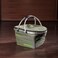 Royalford 26L Insulated Picnic And Grocery Basket- Rf11377 Closed Multi-Purpose Utility Basket With Aluminum Handle Break-Resistant, Light-Weight, Durable And Stylish Construction, Green