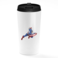 Loud Universe - Retro Style Avengers White Travel Tumbler Captain America Stainless Steel Tumbler with Black Sip Lid