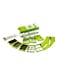 Generic 12-In-1 Fruit And Vegetable Cutter Green/Clear/White