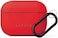 Levelo Gorra Hybrid Silicone Case Compatible With Airpods Pro, Replacement, Adjustment, Silicone Case, Cover Anti-Shock Protector With Portable (Red)