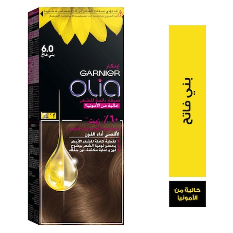 Garnier Olia No Ammonia Permanent Hair Colour 6.0 Light Brown