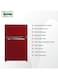 Nobel 111 L Gross / 86 L Net Capacity Double Door Refrigerator, Defrost, Recessed Handle, R600A Refrigerant, Inside Condenser NR110SS Red