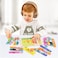 AMERTEER 32 Pcs, Set of 8 Frames, Strip Puzzle Toys , Creative Kids Strip Puzzle Toys, Fruits Learning Educational Toy Fun Family Party Game