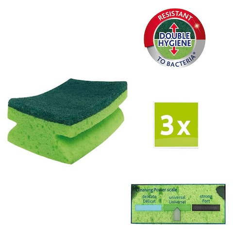 Vileda Ultra Fresh Antibacterial Sponge - 3 Pieces