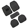 Premium Quality, Can Floor Mat High Quality Rexine Universal Can Floor Mat for Car - Black - 5 Pcs Set