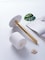 1CHASE&reg; Gold Paper Tissue Towel Holder with Marble Base for Standard and Jumbo Size Tissue Roll for kitchen Bedroom,Bathroom and Hallways