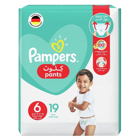 Buy PAMPERS PANTS DIAPERS EXTRA LARGE 6(16+)KG X19 Online
