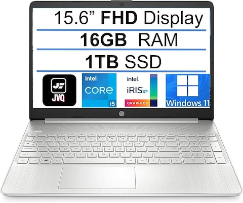 Newest HP Thin Laptop 15.6" FHD IPS Computer, 11th Gen Intel 4-Core i5-1135G7 ( Beat i7-1065G7), 16GB DDR4, 1TB PCIe SSD, Iris Xe Graphics, Webcam, WiFi, Bluetooth, USB-C, Windows 10,