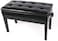 Mike Music Double Seat Liftable Solid Wood Piano/Keyboard Bench With Soft PU Leather Seat Cushion Straight legs Adjustable Height Stool With Bookcase Storage(XJ Black)