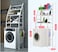 Generic-CK823 3 Tier Bathroom Laundry Washing Machine Shelf Rack White