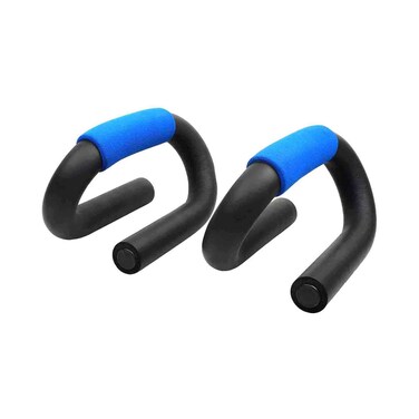 Supreme Sports Push-Up Stand Bar with Foam Black and Blue 2 PCS
