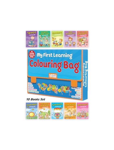 My First Learning Colouring Bag - Set of 10 Exciting Colouring Books