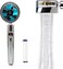 Homesweety High Pressure Shower Heads, Turbo Propeller Driven Head With Filter And Pause Switch, Easy Install Handheld Turbocharged 360 Degrees Rotating (Blue), Standard Size