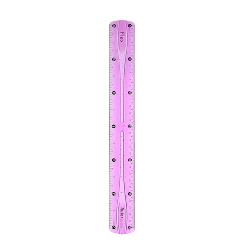 Apple Flexible Ruler - 30 cm - Purple