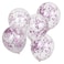 12" Lilac Confetti Filled Balloons