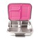 Eazy Kids 3 Compartment Bento Steel Lunch Box - Pink