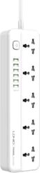 LDNIO SC5614 Power Strip Surge Protector with 5 AC Outlets and 6 USB Charging Ports 2m long extension cord for Home &amp; Office - White
