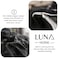 Luna Home Single size 4 pieces without filler, black marble design.