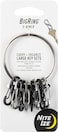 Niteize Bigring Steel, 2" Stainless Steel Key Chain Ring With 8 Stainless Steel Key-Holding S-Biners