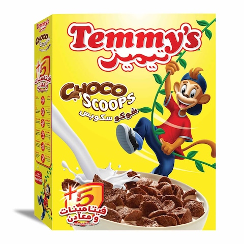 Temmy&#39;s Choco Scoops Cereal box - 250 grams