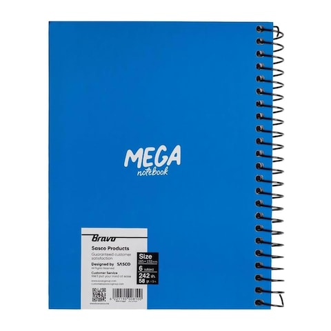 Mega Notebook - Medium - 242 Sheets - Blue