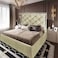 In House Victoria Velvet Bed Frame - Queen - 200x160 cm - Beige