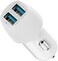 Promate Car Charger, Ultra-Compact Smart Dual USB Car Charger With 3.4A Fast Charging Car Adapter, Smart Ic Technology And Over-Current Protection For All USB EnabLED Devices, Voltrip-Duo (White)