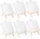 Lavish 10X 10 Art Easel Stand With Canvas Set Tabletop Wooden Display Stand 6 Pcs Set