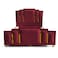 In House Paris Velvet Bed Frame - King - 200x180 cm - Burgundy