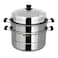 Royalford 3-Layer Stainless Steel Steamer 30cm Silver