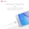 Huawei- CM33 Classic Earphones (USB-C Edition) Half In-ear Corded Headset Handsfree Hi-Res High-Resolution Audio Immersive Wired Headphone with Mic Microphone Volume Control Wind Noise Reduction