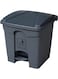سلة مهملات بدواسة رمادي 30لتر