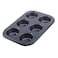 Non Stick Muffin Baking Tray 6 Cup Cake Ovenware Craft Pan Bun Tin Mould Metal