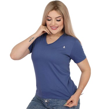 لا كوليكشن تيشرت للنساء - أزرق - مقاس 2 اكس لارج