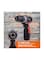 Generic - Cordless Hammer Drill Tool Kit Black/Red/Silver