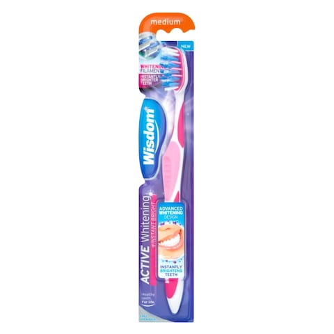 Wisdom Active Whitening Instant Bright Toothbrush Medium