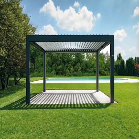 YULAN-Outdoor Pergola Aluminium with Adjustable Blade (4x3) YL13-318