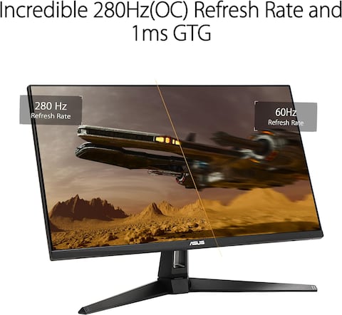 Asus TUF Gaming 27&quot; 1080P HDR Monitor (Vg279Qm1A) - Full HD (1920 X 1080), 280Hz, 1ms, Fast IPS, Extreme Low Motion Blur Sync, Freesync Premium, G-Sync Compatible, Speakers, Variable Overdrive, Black